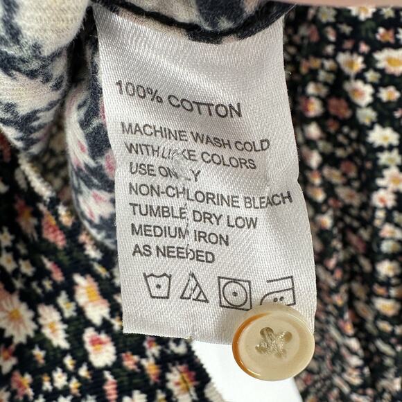 Birds of Paradis Trovata Shirt Womens Small Floral Corduroy Button Up Top - Picture 7 of 10